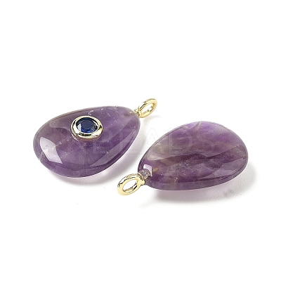 Natural Amethyst Pendants G-H318-04G-05-1