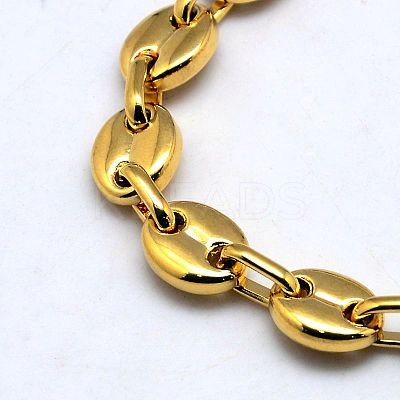 Fashionable 304 Stainless Steel Coffee Bean Chain Necklaces NJEW-I008-33A-1