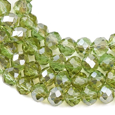 Electroplate Glass Beads Strands EGLA-A034-T4mm-K15-1