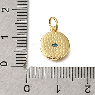 Rack Plating Brass Micro Pave Cubic Zirconia Pendants X-ZIRC-F142-52G-1