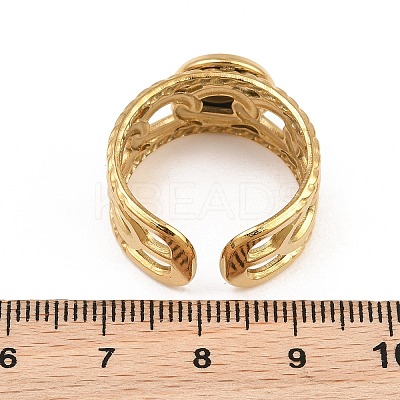 304 Stainless Steel Cuff Ring Components SA-CBA82C8-01B-G-1