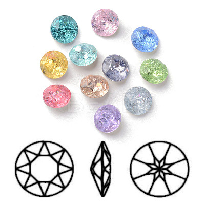 Pointed Back K9 Glass Rhinestone Cabochons RGLA-F020-6mm-1