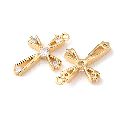 Brass Micro Pave Cubic Zirconia Pendants KK-A284-18B-G-1