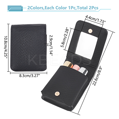 2Pcs 2 Colors Crocodile Print PU Imitation Leather Clutch Bag AJEW-WR0001-98-1