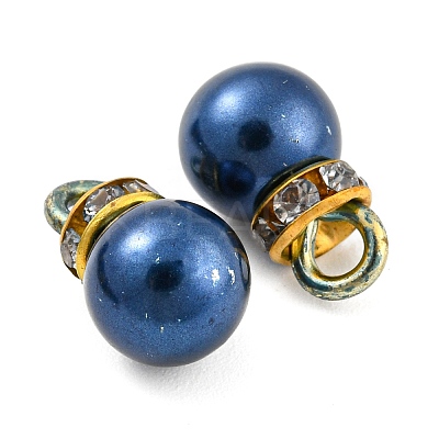 (Defective Closeout Sale: Ring Dyed)ABS Plastic Imitation Pearl Charms KY-XCP0001-25G-04-1