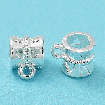 Tibetan Style Alloy Tube Bails TIBE-30047-S-RS-1