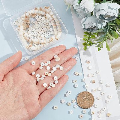 2 Strands Natural Freshwater Shell Beads Strands BSHE-NB0001-17-1