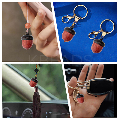Wooden Acorn Box Jewelry Pendants LS-WOOD-WH0025-80-1