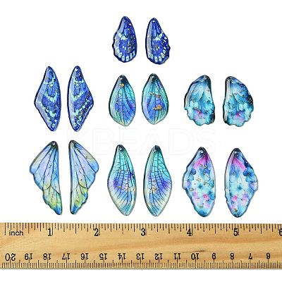 16Pcs 7 Styles Transparent Epoxy Resin Pendants RESI-FS0002-33A-1
