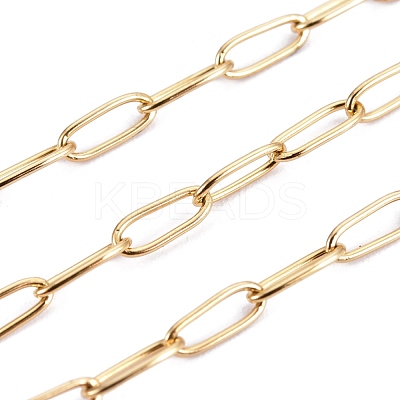 3.28 Feet Ion Plating(IP) 304 Stainless Steel Paperclip Chains X-CHS-F010-01B-G-01-1