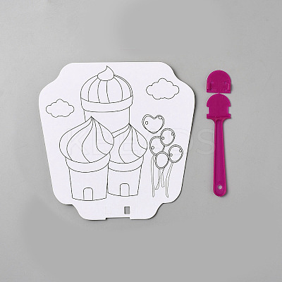 Paper Hand Held Fan DIY-WH20001-27C-03-1
