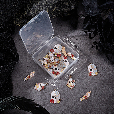 30Pcs 3 Style Halloween Alloy Enamel Pendants ENAM-SC0003-13-1