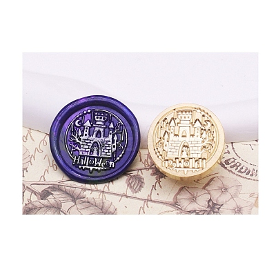Halloween Series Wax Seal Brass Stamp Heads AJEW-M039-01S-1