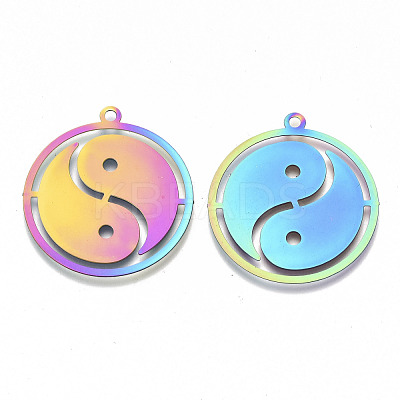 Feng Shui Ion Plating(IP) 201 Stainless Steel Pendants X-STAS-R114-006-1