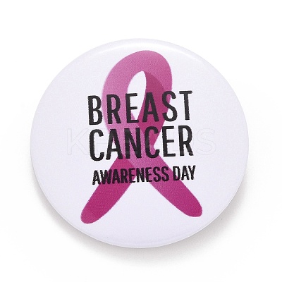 Breast Cancer Awareness Month Tinplate Brooch Pin LS-JEWB-G016-01P-05-1