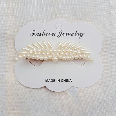 Imitation Pearl Alligator Hair Clips PW-WGA4327-04-1