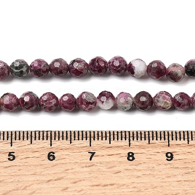 Natural Plum Blossom Tourmaline Beads Strands G-G344-C01-6mm-1
