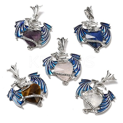 Natural & Synthetic Mixed Gemstone Pendants G-F758-D-P-1