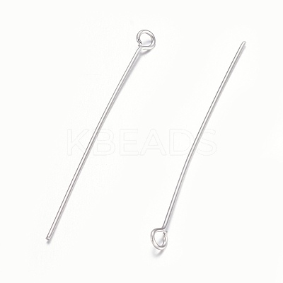 Tarnish Resistant 304 Stainless Steel Eye Pins STAS-O105-01P-0.6x40mm-1