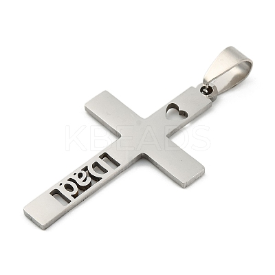 Non-Tarnish Father's Day 201 Stainless Steel Pendants STAS-N103-189P-1