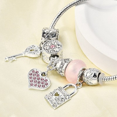 Alloy European Beads Charm Bracelets BJEW-F495-05P-1