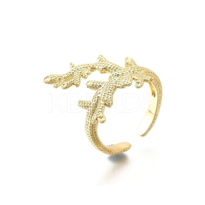 Brass Cuff Rings for Women RJEW-F184-08H-G-1