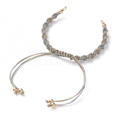 Adjustable Polyester Braided Cord Bracelet Making AJEW-JB00848-08-1