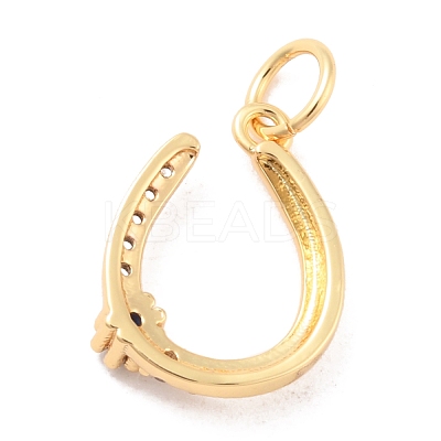 Eco-Friendly Brass Micro Pave Cubic Zirconia Pendants KK-K268-21G-1