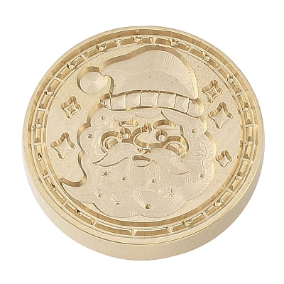 Christmas Series Wax Seal Brass Stamp Head AJEW-M037-01G-17-1