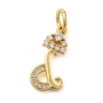 Brass Micro Pave Cubic Zirconia Pendants KK-M273-01G-D-1