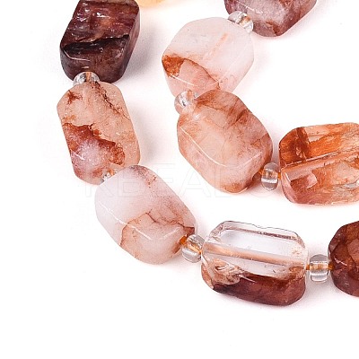 Natural Hematoid Quartz/Ferruginous Quartz Beads Strands G-C098-A28-01-1