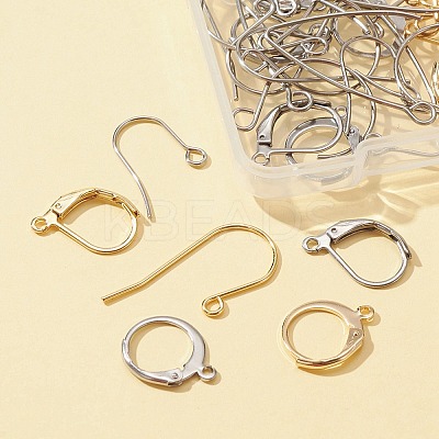48Pcs 12 Style 304 Stainless Steel Leverback Earring Findings & Earring Hooks STAS-FS0001-28-1