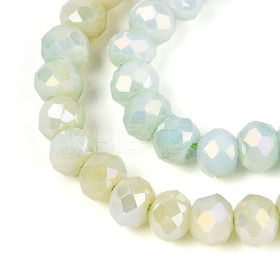 Anti-Tarnish Electroplate Rondelle Glass Beads Strands LS-EGLA-T021-4mm-17-05-1