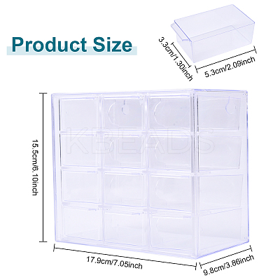 12 Compartment Plastic Storage Box for Office Supplies and Jewelry AJEW-YWC0009-001-1