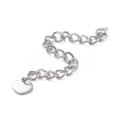 Tarnish Resistant 304 Stainless Steel Curb Chains Extender STAS-K259-06P-1