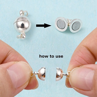 Brass Magnetic Clasps with Loops X-KK-MC020-S-NF-1