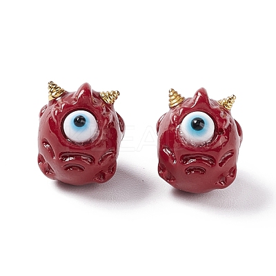 Halloween Opaque Resin Beads RESI-F033-01E-1