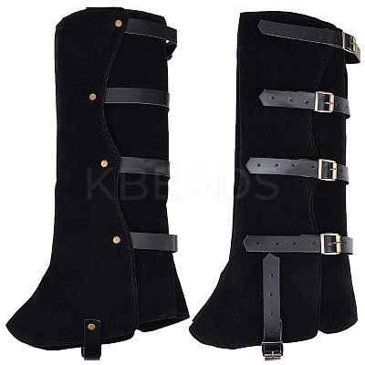 Imitation Leather & Iron Boot Cover AJEW-WH20005-21B-1