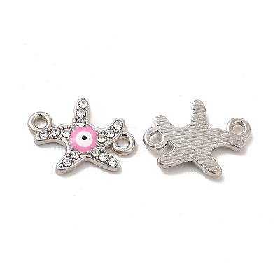 Evil Eye Alloy Enamel Connector Charms PALLOY-I217-13P-1