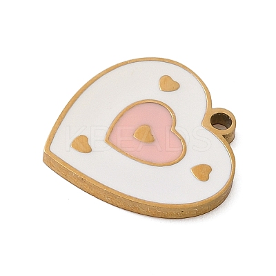 304 Stainless Steel Enamel Pendants STAS-K312-07E-G-1