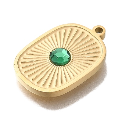 Ion Plating(IP) 304 Stainless Steel Rhinestone Pendants STAS-P371-061G-1