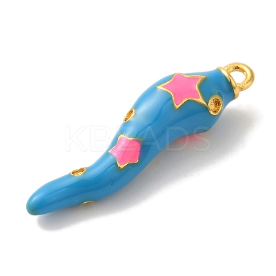 Rack Plating Brass Enamel Pendants KK-A229-29G-05-1