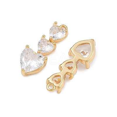 Brass Micro Pave Cubic Zirconia Pendants KK-A274-22G-1