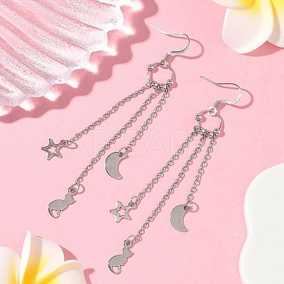 304 Stainless Steel Dangle Earrings EJEW-JE06591-02-1