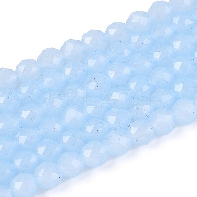 Imitation Jade Glass Beads Strands GLAA-T028-4mm-11F-1