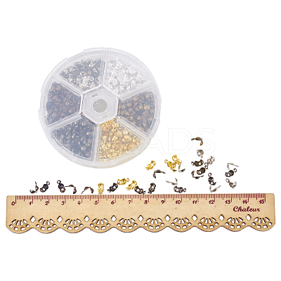 Multicolor Iron Round Spacer Beads with Box for Jewelry Making 7~8x3.6~4x3mm IFIN-PH0001-07-NF-1