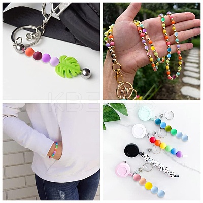 200Pcs Round Food Grade Eco-Friendly Silicone Beads SIL-CJ0001-90-1