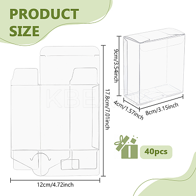 Foldable PET Plastic Packaging Boxes CON-WH0125-04B-1