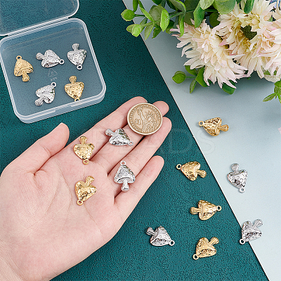 16Pcs 2 Colors 304 Stainless Steel Pendants STAS-HY0001-20-1