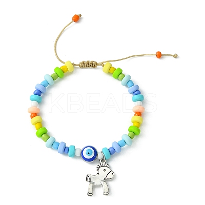 Alloy Hobbyhorse Charm Bracelet BJEW-JB09655-1